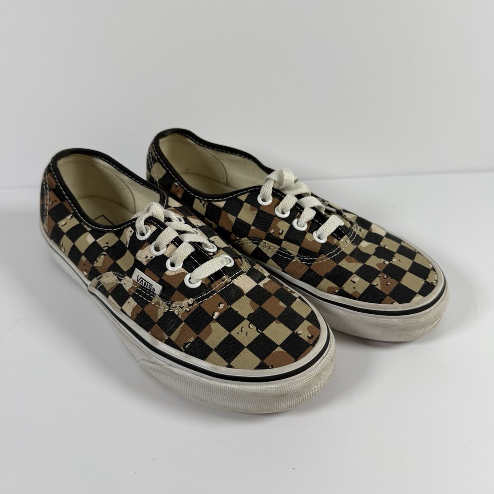 Vans Authentic Desert Camo Checkerboard Sneakers Womens 6 Mens 4.5 Shoes